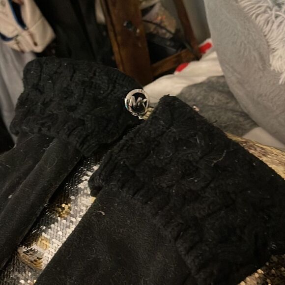 Michael kors black cable knit s/M boot socks mid calf/ankle - Picture 8 of 9